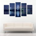 thumbnail image 2 of Cuadro Decorativo Tokio Puente Iluminado Vista Nocturna Panorámica 5 Piezas 150x80cm para Sala Oficina Moderna, 2 of 5