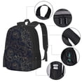 thumbnail image 4 of Daiia Copper-Gold Gloss Outline Rose Backpack for Men and Women -Durable Backpack Large Capacity, Water-Resistant Bag with Adjustable Straps and Laptop Compartment, 4 of 9