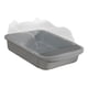 thumbnail image 2 of Caja de arena para gatos semicerrada abierta, inodoro profundo, arenero, bacinilla, bandeja de arena para gatos 43x28x18cm Gris, 2 of 9