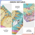 thumbnail image 6 of FORMRS Boys Pajama Pants with Pockets Size 13-14Y Kids Lounge Sleep Bottoms, Retro Blue Rainbow, 6 of 8