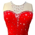 thumbnail image 4 of LIUHUO Customized Sleeveless Red Spandex Figure Skating Dress Girls Ladies Embellished with Diamonds Unique Design, 4 of 8
