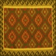 thumbnail image 1 of Ahgly Company Indoor Square Oriental Yellow Traditional Area Rugs, 4' Square, 1 of 4