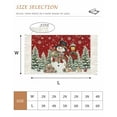 thumbnail image 2 of Red Christmas Area Rug 3x5 Living Rug with Tassel Woven Cotton Entryway Rugs Washable Bedroom Rugs Aesthetic Nursery Carpet Snowman Snowflake Xmas Tree Gifts Elk Winter Floor Mat for Laundry Room, 2 of 5