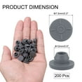 thumbnail image 2 of Tapones de goma Uxcell de 7.5mm/0.3" para viales, 200 piezas de tapón de goma butílica tipo hongo para viales de vidrio y frascos de cultivo de líquidos, gris, 2 of 5