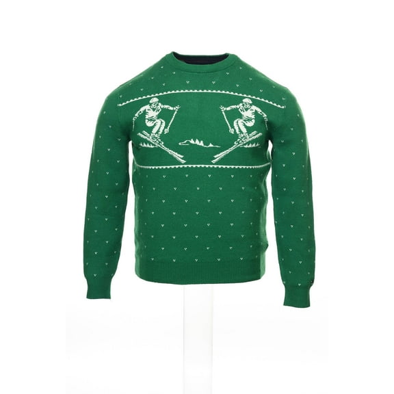 Tommy Hilfiger Green Graphic Christmas Sweater , Size Small