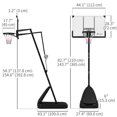 thumbnail image 3 of Soozier Portable Basketball Hoop Outdoor, 5-10' Adjustable Basketball Goal, 3 of 10
