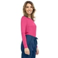 thumbnail image 3 of MediChic Scrubs Women's Knit Ultrasoft Stretch Long Sleeve Under Scrub T-Shirt, 3 of 4