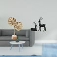 thumbnail image 2 of Dualoai Nordic Creative Metal Leaf and Black Deer Resin Reindeer Figurine Abstract Sculpture Ornament for Tabletop Home Party Living Room Study Balcony, 2 of 8