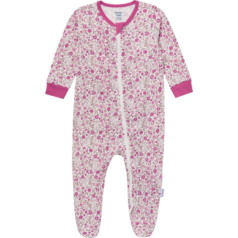 Gerber Baby Sleep N' Play 2-Way Zipper Pajamas 4-Pack photo 3