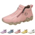 thumbnail image 2 of NOKIO Women's Ankle B𝗈𝗈𝑡𝑠 Comfortable Anti-S𝗅ip Shoes Fashion Side Zipper Short B𝗈𝗈𝑡𝑠 Chukka B𝗈𝗈𝑡𝑠 Casual utdoor Walking Shoes for Driving Running Work, 2 of 9