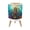Color 2, variant on Small Trash Can with Lid Surfers Paradise Palm Trees Surfboards Sandy Beach Coastal 1.8 Gallon Dog Proof Trash Can Round Garbage Can Waste Bin Wastebasket for Bathroom Bedroom Living Room