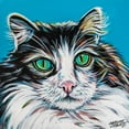 thumbnail image 2 of Vitaletti, Carolee 26x26 White Modern Wood Framed Museum Art Print Titled - High Society Cat II, 2 of 4