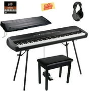 Korg SP-280 Digital Piano - Black w/ Furniture Bench, Stand