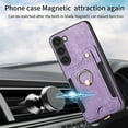 thumbnail image 5 of Phone Case for Samsung Galaxy S23 5G Wallet Cover with Screen Protector and Wrist Strap Lanyard RFID Credit Card Holder Ring Stand Cell Accessories S 23 23S GS23 G5 SM-S911U 6.1 inch Women Men Purple, 5 of 13
