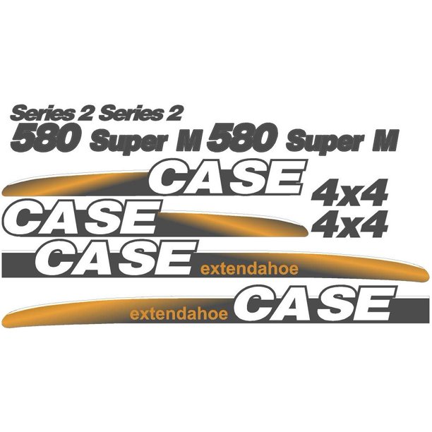 Whole Decal Set Made Fits Case 580 Super M Extendahoe Backhoe Loader