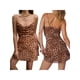 thumbnail image 5 of SAYOO Vestido de fiesta de cóctel sin espalda de corte bajo con rayas de espagueti para mujer SAYOO Sexy, 5 of 6