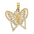 thumbnail image 1 of FB Jewels 14K Yellow Gold Butterfly Cut Out Pendant, 1 of 1