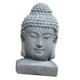 thumbnail image 2 of Sandstone Buddha Statue Collectible Figurine Artwork Landscape Meditating Aquarium Decoration Sculpture for Desktop Store Shop Garden Decor, 2 of 8