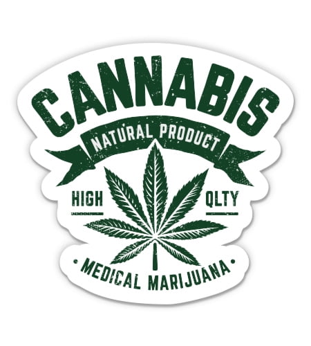 2 x Cannabis Vinyl Sticker Decal iPad Laptop Medical Use Weed Marijuana #5871 