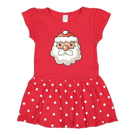 Inktastic Cute Santa Claus Face Gift Baby Girl Dress