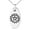 Silver, variant on Stainless Steel Aztec Transformation Rune Engraved Small Oval Charm Pendant Necklace