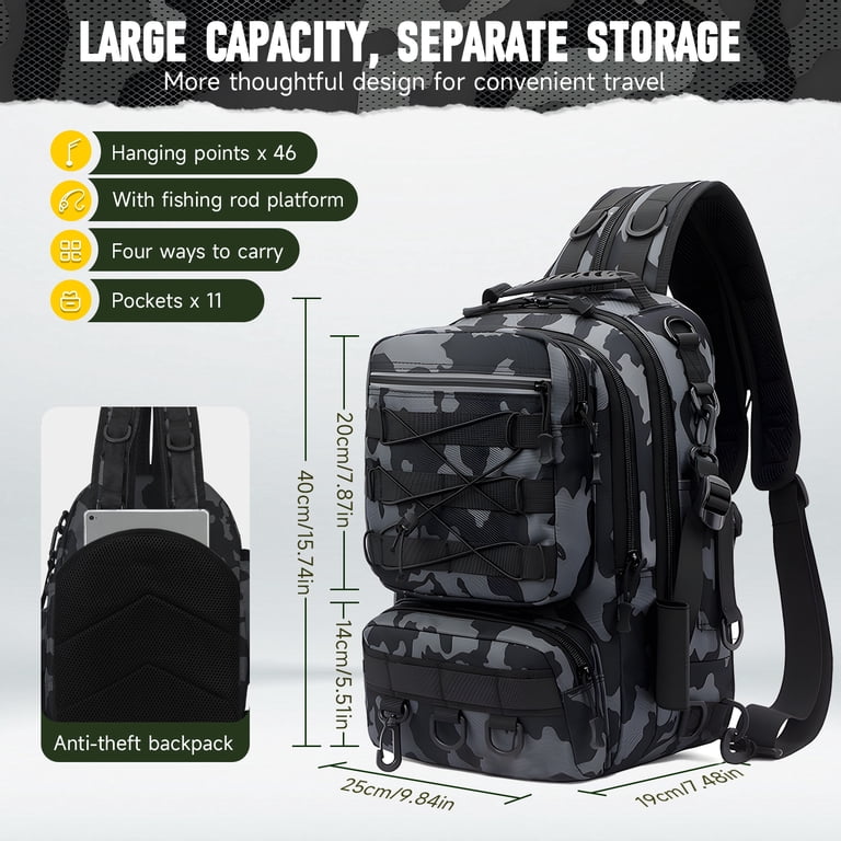 YTAKY 45L Waterproof Fishing Backpack with Rod Holder photo 4