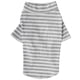 thumbnail image 1 of Camisa a rayas de algodón para mascotas, camisetas transpirables para perros, cerditos y gatos, ropa suave para cachorros, rayas blancas S, 1 of 5