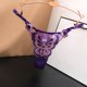 thumbnail image 2 of Gibobby Pantaleta de encaje para mujer Tanga de masaje con perlas de corte abierto para mujer(Morado,Talla única), 2 of 4