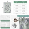 thumbnail image 6 of Green Purple Boho Balloon Curtains 63 Inch Length for Living Room/Bedroom, Vintage Abstract Art Floral Ethnic Tribe Rod Pocket Privacy Door Curtains Decorative Tie Up Shade for Window 52"x63", 6 of 8