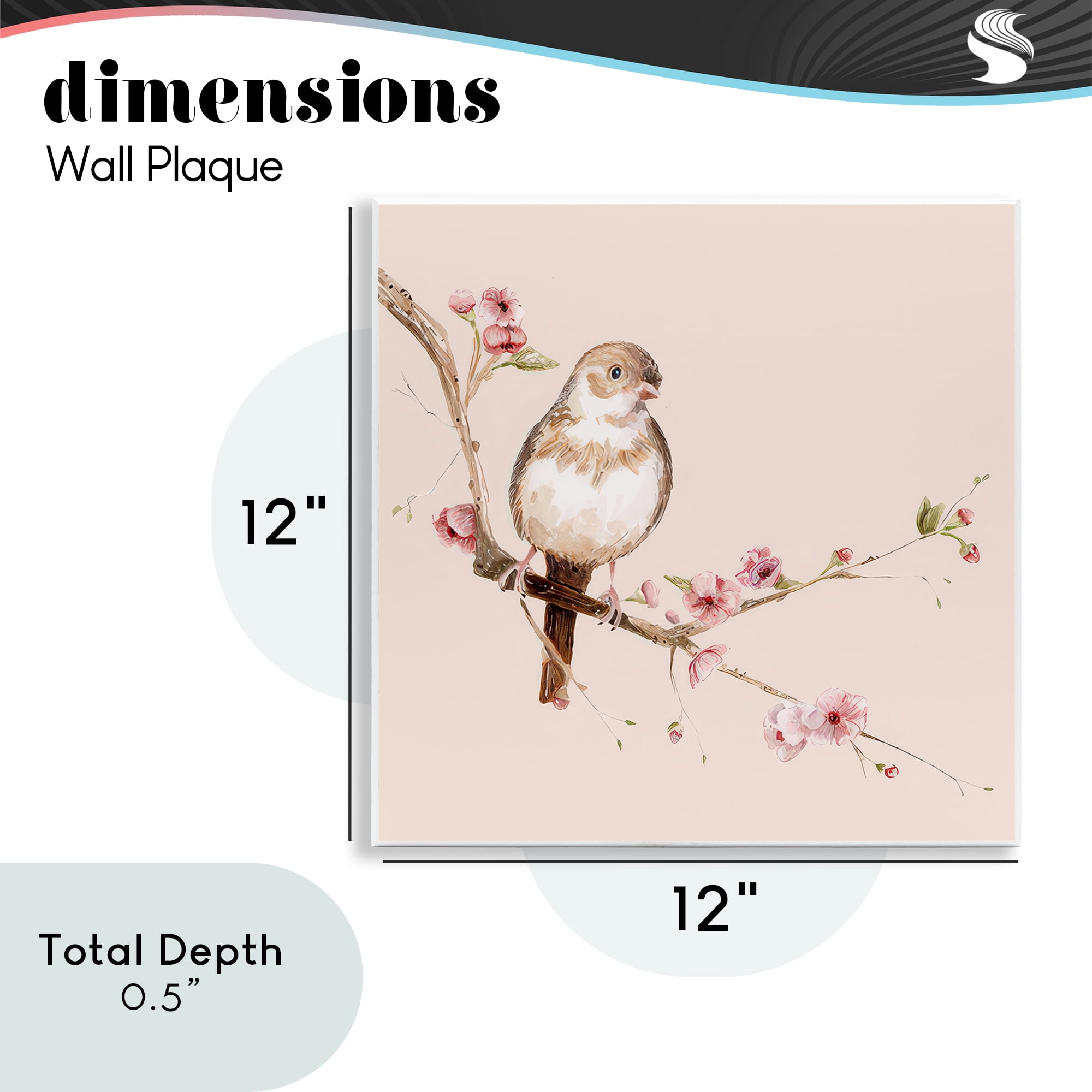 Sweetest Brown Bird Wall Plaque Art, design by Lisa Wehmeyer