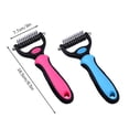 thumbnail image 3 of Deshedding Dog Brush Pet Hair Removal Tool Undercoat Rake for Dogs & Cats, Extra-Wide Dog Grooming Brush & Deshedder Comb for Long Hair, 3 of 8