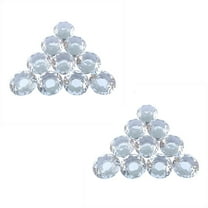 Crystal Glass Cabinet Knob Pulls Diamondd Dresser Drawers Knobs w/Chrome Base 1" H x 1" W Decorative Kitchen Cabinet Handles w/Screws Renovators Supply - Set of 20 Knobs