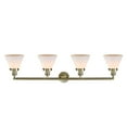 thumbnail image 3 of Innovations Lighting  Cone 4 Light 44" Bath Vanity Light Antique Brass/Matte White, 3 of 5