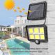 thumbnail image 2 of Solar Outdoor Wall Lights, 56 Led 3 Lighting Modes Solar Powered Security Lamp Motion Sensor Waterpr, 2 of 5