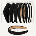 thumbnail image 4 of HBlife 8 Pack Headbands for Women Girls Headbands Trendy Black Knotted Solid Head Bands Pearl Headband Non Slip Hairbands Cute Hair Accessories Multi-style Headband Pack, 4 of 7