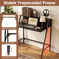 thumbnail image 3 of 31.5" 2 Tier Small Computer Desk PC Laptop Table, Computer Study Writing Workstation for Home Office, Black, 3 of 9