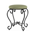 thumbnail image 2 of International Caravan Round Iron Vanity Stool with Cushion, 2 of 2