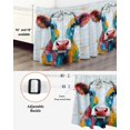 thumbnail image 3 of Colorful Cow Bed Skirt Queen Size 16" Drop Rustic Animal Abstract Cattle Wood Grain Ruffled Wrap Around Bed Skirts Adjustable Elastic Bedskirt Dust Ruffle for Queen Size Bed, 3 of 7