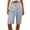 *Blue, variant on ClodeEU Women's Striped Linen Blend Bermuda Shorts,High Waist Knee Length Shorts with Pockets Blue,Women's Plus L