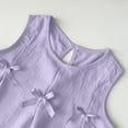 thumbnail image 6 of HCNTES Toddler Baby Girls Casual 2 Piece Set Short Sleeve Tee + Elastic Pants Kids Girls Summer Clothes Girls School Outfits 3-7Y(F02-Purple,5-6 Years), 6 of 9