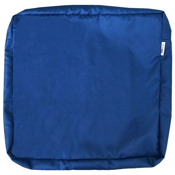 QQbed Outdoor Seat Chair Patio Cushion Pad Cover Duvet Case 20X18"X4" 18X20 Navy