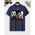 thumbnail image 2 of Patrón de miedo Impresión gráfica Top creativo para hombres, camiseta casual de manga corta con cuello redondo, ropa de hombre para actividades al aire libre en verano, 2 of 4