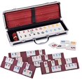 thumbnail image 1 of Rummy 106 Tiles Rummy with 4 Sturdy Racks& Instructions Rummy Tiles with Aluminum Case Suit for 2-6 Players, 1 of 8