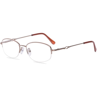 Visage Womens Oval Rxable Eyeglasses, E211 Brown, with Case 52-18-135