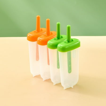 

4Pcs DIY Ice Lolly Cream Mold Detachable Popsicle Maker Frozen Yogurt Icebox