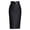 Black, variant on YM YOUMU Women Down Quilted Skirt Thick Warm High Waist Bodycon Zipper Back Slit Pencil Dress