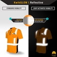 thumbnail image 3 of KwikSafety (Charlotte, NC) ENGINEER Short Sleeve Safety Shirt (Y-Neck Zipper w/POCKET) Class 2 ANSI OSHA Custom High Visibility Reflective Tape Construction Security HiViz Clothing Men | Orange Large, 3 of 7