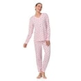 thumbnail image 2 of Aria Women’s Cozy Jersey Henley Pullover and Jogger 2pc Sleepwear Set, Sizes XS-4X, 2 of 6