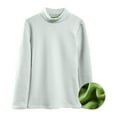 thumbnail image 2 of Womens Thermal Undershirt Long Sleeve Stretch Base Layer Tops Round Neck Pullover Lined Thermal Warm Soft T Shirt Light Gray XL, 2 of 4