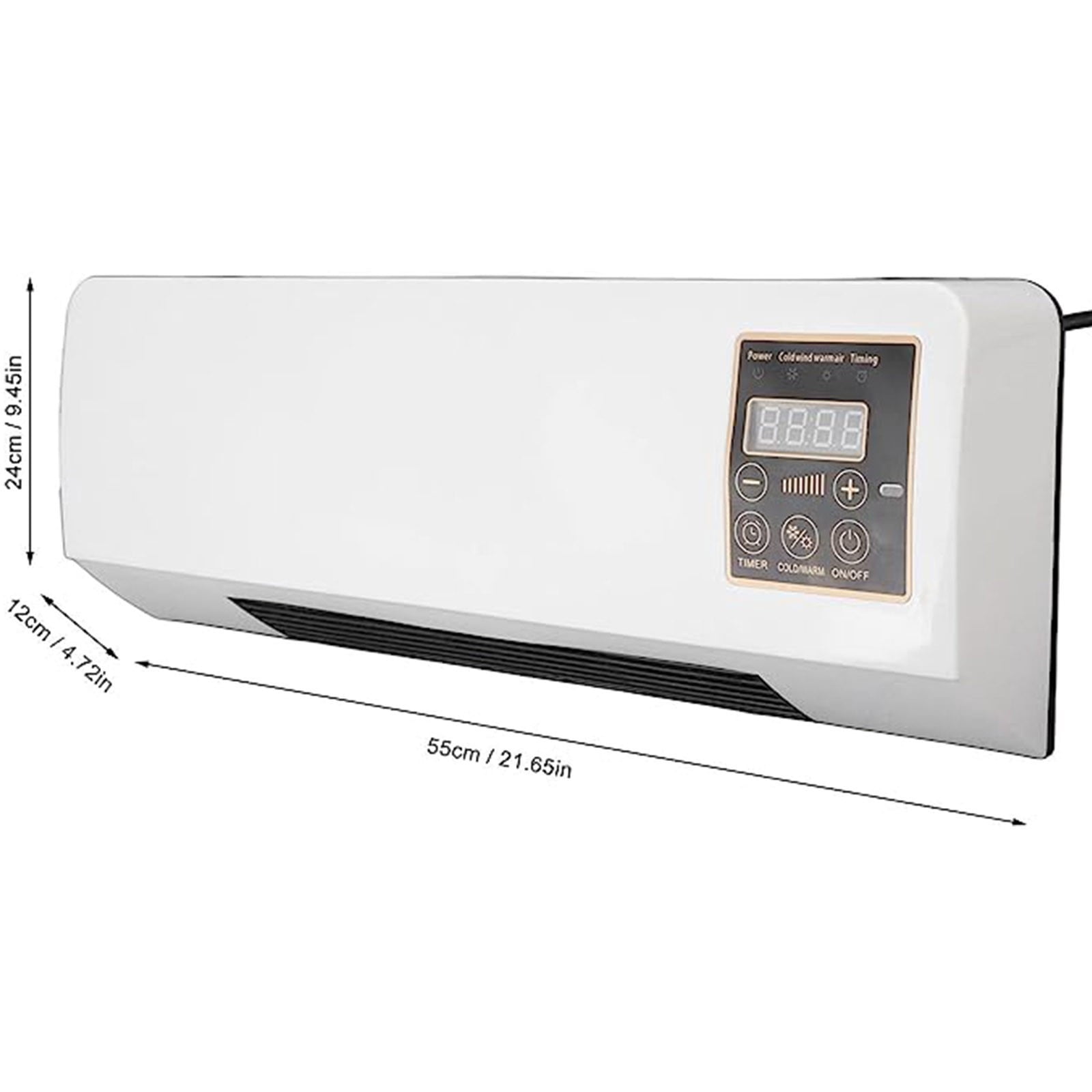 16000 BTU Smart Window Air Conditioner, Fan & Dehumidifier, 450 Sq. Ft., Remote Control, Wall-Mounted Coolings and Heating AC Unit, Operates Quietly, Energy-Saving